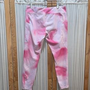 Athletic Kids Pink and White Leggings